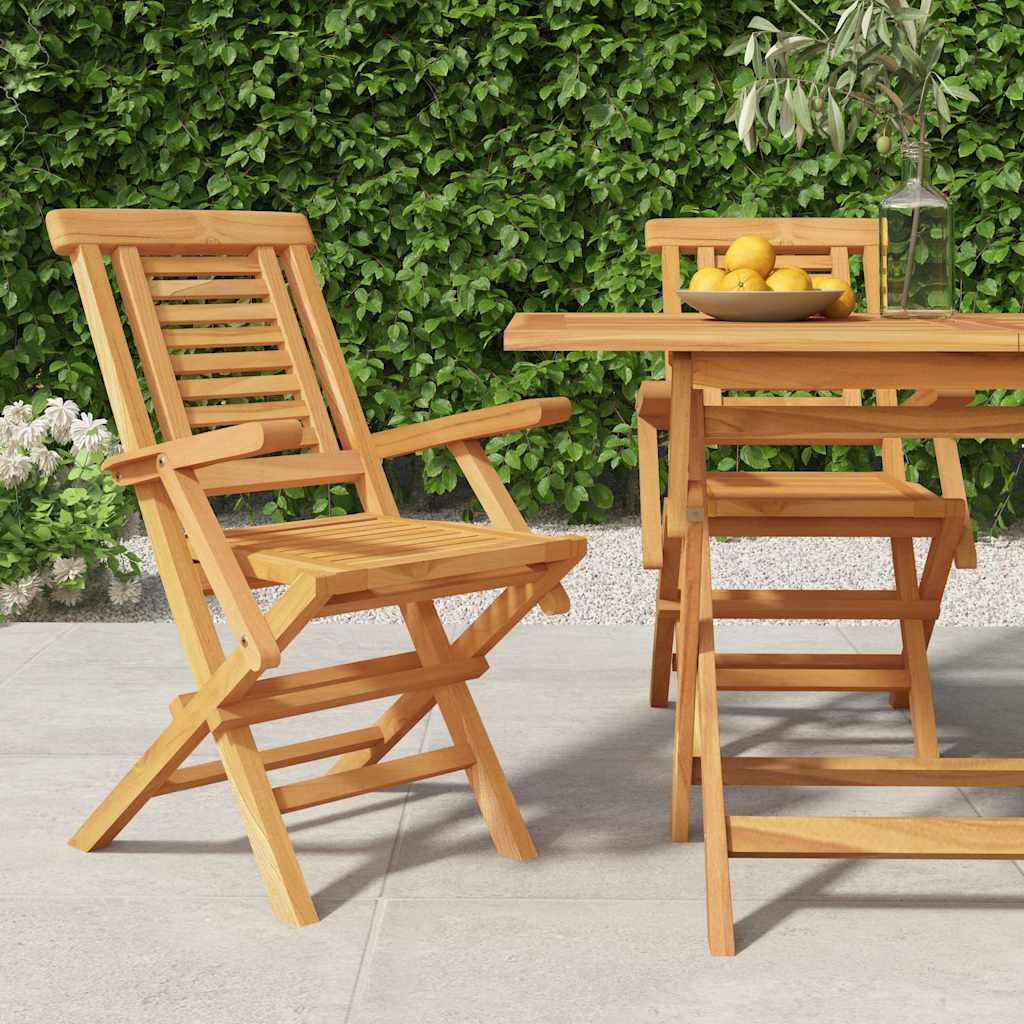 Tuinstoelen 2 St Inklapbaar 56X63X90 Cm Massief Teakhout